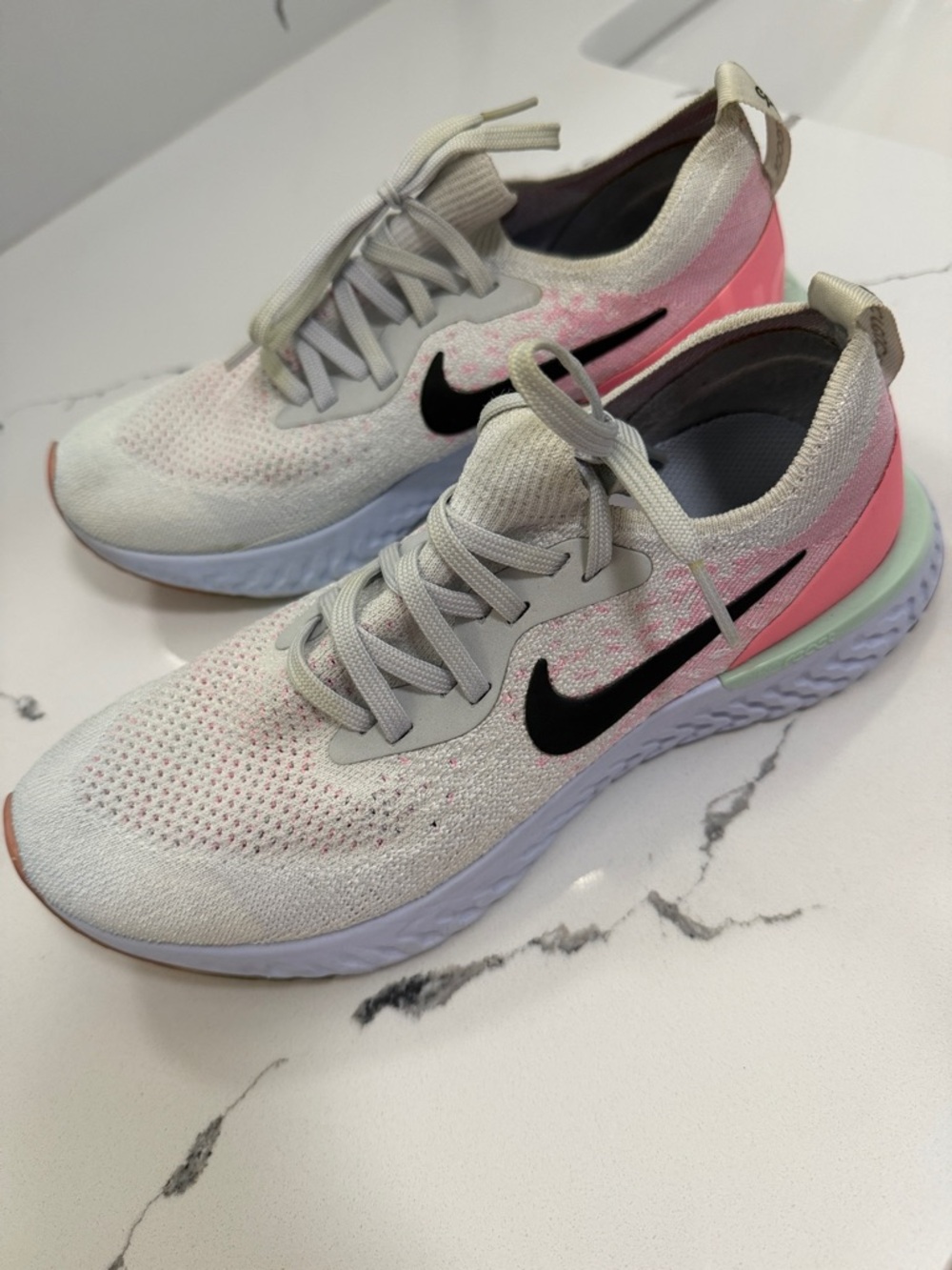 Nike Epic React Women's Running Sneakers - White, Pink & Black